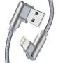 Right Angled iPhone Charging Cable 3 Pack Lightning Cable 10 FT Charge & Data Transfer Cord Compatible with/iPhone XS/Max/XR/X/8/7/6/iPod/iPad.(Grey,10ft) Right Angled iPhone Charging Cable 3 Pack Lightning Cable 10 FT Charge & Data Transfer Cord Compatible with/iPhone XS/Max/XR/X/8/7/6/iPod/iPad.(Grey,10ft)