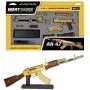 GoatGuns Miniature AK47 Model Gold | 1:3 Scale Die Cast Metal Build Kit GoatGuns Miniature AK47 Model Gold | 1:3 Scale Die Cast Metal Build Kit