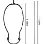 Canomo Black Finish Make-A-Lamp Kit 3-Way with 8 Inch Harp, 2 Pieces 12'' Lamp Pipe, and All Parts Needed and Instructions for DIY Lamp Design or Repair…
