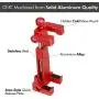 Ulanzi ST-03 Metal Smart Phone Tripod Mount with Cold Shoe Mount and Arca-Style Quick Release Plate for iPhone Xs X 8 7 Plus Samsung Huawei,Cell Phone Tripod Holder Clip Adapter (Red)
