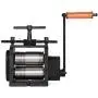 Mophorn Jewelry Rolling Mill Combination Rolling Mill 130mm Wide 65mm Diameter Rollers Manual Rolling Mill Machine Jewelry Marking Tools for Jewelers and Crafts-People