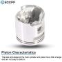 ECCPP 51mm Cylinder Head Piston Kit fit for Husqvarna K750 K760 Concrete Saw Replaces 506-38-61-71 Piston Pin Rings Circlip Chainsaw Parts New
