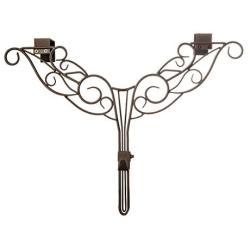 [Front Door WREATH HANGER] - Antler Design | ADJUSTABLE Hook Length for Tall and Small Doors | PADDING to Prevent Damage like Scratch and Dents | Heavy Duty Cast Iron Metal Hangar (Brown)