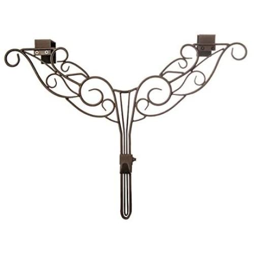 [Front Door WREATH HANGER] - Antler Design | ADJUSTABLE Hook Length for Tall and Small Doors | PADDING to Prevent Damage like Scratch and Dents | Heavy Duty Cast Iron Metal Hangar (Brown)