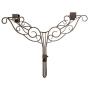 [Front Door WREATH HANGER] - Antler Design | ADJUSTABLE Hook Length for Tall and Small Doors | PADDING to Prevent Damage like Scratch and Dents | Heavy Duty Cast Iron Metal Hangar (Brown)