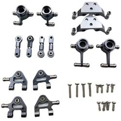 Facibom Metal Upgraded Parts Steering Cup Swing Arm Shock Absorber Plate Set for P929 P939 K969 K979 K989 K999 1/28 RC Car,Grey