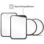 GradCap Metal Plate for Magnetic Mount Universal Replacement Plate Metal Disc with Strong Adhesive for Car Mounts 2 Rectangle and 2 Round (All Black/with Logo)