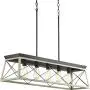 Briarwood Collection Whitewashed Five-Light Farmhouse Linear Chandelier Briarwood Collection Whitewashed Five-Light Farmhouse Linear Chandelier