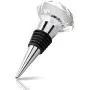 Decorative Metal Wine Stopper with Gift Box – Crystal Top and Silicone Seal – An Elegant, Secure Method of Sealing Any Open Wine Bottle