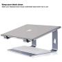Standmit Laptop Stand Pro, Aluminum Computer Riser, Ergonomic Desktop Notebook Metal Holder Compatible with MacBook Air Pro,HP,Dell,Lenovo, More 10 11 12 13 14 15 15.6 16 Inch Laptops(Space Gray)