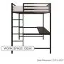 DHP Miles Metal Full Loft Bed with Desk, Black DHP Miles Metal Full Loft Bed with Desk, Black