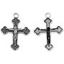 Cross Crucifix Charm Pendants, 100 Pack (50 of Each)