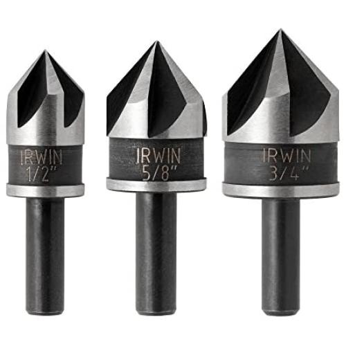 IRWIN Drill Bit Set, Countersink, Black Oxide, 3-Piece (1877720)