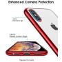 DTTO iPhone Xs Case, Clear Soft TPU Cover Case with Metal Luster Protactive Edge for Apple iPhone Xs(2018), Also Compatible with iPhone X(2017) 5.8 Inch, Red