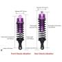 GDOOL Aluminum Alloy Shock Absorber Assembled Full Metal Oil Filled Shocks Front & Rear Replacement of SLA014 for 1/10 Slash 4x4 4WD Upgrade (4-Pack) （Purple)