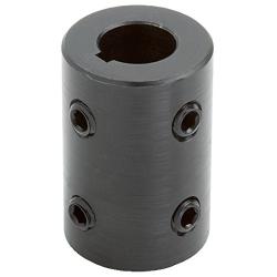 Climax Part RC-087-KW4H @ 90 Mild Steel, Black Oxide Plating Rigid Coupling, 7/8 inch bore, 1 3/4 inch OD, 2 inch Length, 5/16-18 x 5/16 Set Screw