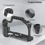 SmallRig Cage for Canon EOS M50 and M5 with Integrated Grip and Quick Release NATO Rail(Upgrade Version) 2168B