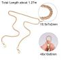 PandaHall Elite 50 inch 7MM Width Iron Purse Chain Strap Handbags Replacement Accessories for Wallet Clutch Satchel Tote Bag Shoulder Crossbody Bag with 2 Pieces Metal Buckles Gold