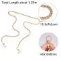 PandaHall Elite 50 inch 7MM Width Iron Purse Chain Strap Handbags Replacement Accessories for Wallet Clutch Satchel Tote Bag Shoulder Crossbody Bag with 2 Pieces Metal Buckles Gold