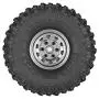#N/V 4Pcs 1.9 Inch 120mm Rubber Tires Tire with Metal Wheel Rim Set for 1/10 Traxxas TRX-4 SCX10 RC4 D90 RC Crawler Car Part