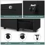 Dprodo 3 Drawers Mobile File Cabinet with Lock, Metal Filing Cabinet for Legal & Letter Size, Locking File Cabinet for Home & Office Full-Extension Drawers, Black Dprodo 3 Drawers Mobile File Cabinet with Lock, Metal Filing Cabinet for Legal & Letter Size, Locking File Cabinet for Home & Office Full-Extension Drawers, Black