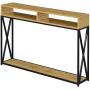 Convenience Concepts Tucson Deluxe 2-Tier Console Table, English Oak/Black