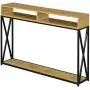 Convenience Concepts Tucson Deluxe 2-Tier Console Table, English Oak/Black Convenience Concepts Tucson Deluxe 2-Tier Console Table, English Oak/Black