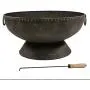 Sunnydaze Outdoor Fire Pit Bowl - 30 Inch Large Round Wood Burning Patio & Backyard Firepit for Outside with Spark Screen, Fireplace Poker, and Metal Grate Sunnydaze Outdoor Fire Pit Bowl - 30 Inch Large Round Wood Burning Patio & Backyard Firepit for Outside with Spark Screen, Fireplace Poker, and Metal Grate