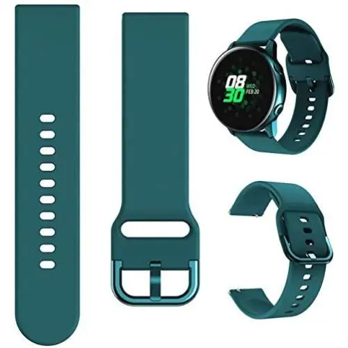 Fit for Garmin Forerunner 245 Music Bands Women Men/ Vivoactive 3 Music Watch Band, 20mm Quick Release Stylish Silicone Replacement Bands Bracelet Straps Wrist Bands for Forerunner 645 (Navy)