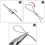 Chengu Vinyl Coated Picture Frame Hanging Wire, Stainless Steel Wire Spool with 20 Pieces Aluminum Crimping Loop Sleeve, Supports up to 110 Lbs (1.5 mm x 98 Feet)
