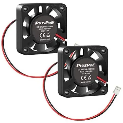 PLUSPOE 2-Pack Brushless DC Cooling Fan 24V 40mm x 40mm x10mm Speed 6800 RPM Fans for 3D Printer Humidifier Aromatherapy and Other Small Appliances PLUSPOE 2-Pack Brushless DC Cooling Fan 24V 40mm x 40mm x10mm Speed 6800 RPM Fans for 3D Printer Humidifier Aromatherapy and Other Small Appliances