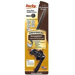 Korky 6081BP Strongarm Tank Lever Faucet Style in Oil-Rubbed Bronze-Universal to Fit Front Angled Side Left and Right Mount Toilets