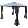 Christopher Knight Home 303378 Bali Outdoor 10 x 10 Foot Rust Proof Aluminum Framed Hardtop Gazebo w, Brown + Black Christopher Knight Home 303378 Bali Outdoor 10 x 10 Foot Rust Proof Aluminum Framed Hardtop Gazebo w, Brown + Black