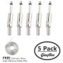 1/4'' Audio Plugs 6.35 mm Plug TS Male 1/4 inch Solder Type Mono Plug Straight Design Connector with Spring for DJ Mixer Speaker Guitar Cables Phono Patch Cable Microphone Cables Alloy (5 Pack)