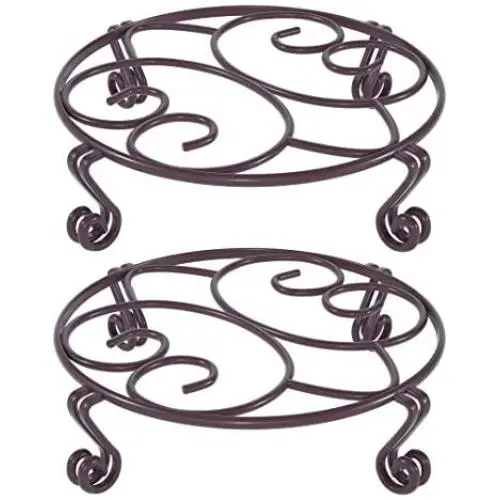 Yimobra 2 Pack Plant Stand for Flower Pot Heavy Duty Potted Holder Indoor Outdoor Metal Rustproof Iron Garden Container Round Supports Rack for Planter Bronze, Brown,11.8 Inches Yimobra 2 Pack Plant Stand for Flower Pot Heavy Duty Potted Holder Indoor Outdoor Metal Rustproof Iron Garden Container Round Supports Rack for Planter Bronze, Brown,11.8 Inches