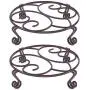 Yimobra 2 Pack Plant Stand for Flower Pot Heavy Duty Potted Holder Indoor Outdoor Metal Rustproof Iron Garden Container Round Supports Rack for Planter Bronze, Brown,11.8 Inches Yimobra 2 Pack Plant Stand for Flower Pot Heavy Duty Potted Holder Indoor Outdoor Metal Rustproof Iron Garden Container Round Supports Rack for Planter Bronze, Brown,11.8 Inches