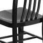 Flash Furniture Commercial Grade Black Metal Indoor-Outdoor Chair Flash Furniture Commercial Grade Black Metal Indoor-Outdoor Chair