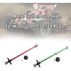 YJYdadaS Metal Central Drive Shaft 144001-1663 for WLToys 144001 1/14 RC Car, Toys and Hobbies Car Accessories Set (Red)