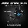 SADES SA708GT Gaming Headset for Xbox One, PS4, PC, Volume Controller, Noise Cancelling Over Ear Headphones Mic, Bass Surround Soft Memory Earmuffs for Computer Laptop Mac