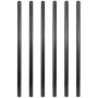 GeilSpace 6 Pack 1/2'' × 30'' Pre-Cut Black Metal Pipe, Industrial Steel Fits Standard Half Inch Black Threaded Pipes and Fittings - Vintage DIY Industrial Shelving (1/2'' × 30'', Black)