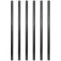 GeilSpace 6 Pack 1/2'' × 30'' Pre-Cut Black Metal Pipe, Industrial Steel Fits Standard Half Inch Black Threaded Pipes and Fittings - Vintage DIY Industrial Shelving (1/2'' × 30'', Black)