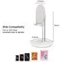 Phone Stand for Desk, Cell Phone Stand Adjustable Desk Phone Holder Tablet Holder Phone Dock(White) Phone Stand for Desk, Cell Phone Stand Adjustable Desk Phone Holder Tablet Holder Phone Dock(White)