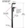 Shepherd Hardware 16'' Adjustable Fit Table Clamp Legs, Raw Finish