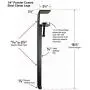 Shepherd Hardware 16'' Adjustable Fit Table Clamp Legs, Raw Finish Shepherd Hardware 16'' Adjustable Fit Table Clamp Legs, Raw Finish