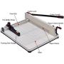 Giantex 17 Guillotine Paper Cutter, Heavy Duty A3 Trimmer Machine with Commercial Metal Base and 400 Sheet Large Capacity for Home and Office, Paper Trimmer