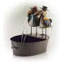 Alpine Corporation 20'' Tall Outdoor Metal Crow Water Fountain Yard Art Decor Alpine Corporation 20'' Tall Outdoor Metal Crow Water Fountain Yard Art Decor