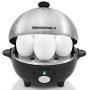 Elite Cuisine EGC-508 Egg Poacher, Omelet & Soft, Medium, Hard-Boiled Egg Cooker with Auto-Off, Buzzer and Stainless Steel Tray, 7 Egg Capacity, Black