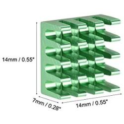 uxcell Electronic Radiators Heatsink for MOS GPU IC Chip Green 14 x 14 x 7 mm 10pcs