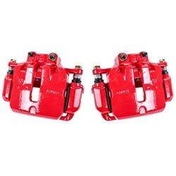 Callahan CCK03831 [2] FRONT Premium Semi-Loaded Red Coated Caliper Pair + Hardware Brake Kit