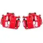 Callahan CCK03831 [2] FRONT Premium Semi-Loaded Red Coated Caliper Pair + Hardware Brake Kit